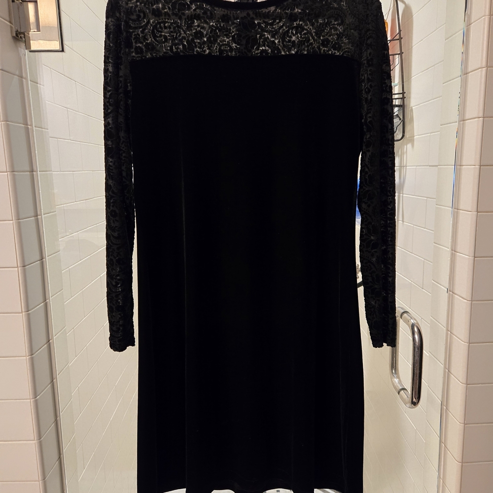 Elegant Black Velvet Dress
